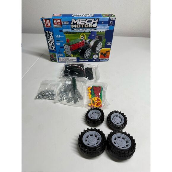 NIB METAL TECH~MECH MOTORS~WORK SHOP~MOTORIZED & MECHANIZED TRACTOR 174 PC 8+ - Picture 3 of 7